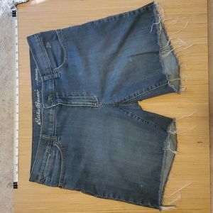Eddie Bauer boyfriend jean cutoffs shorts